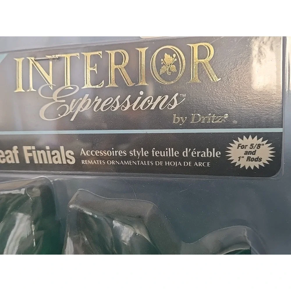 Maple‎ Leaf Glass Finials Green 5/8